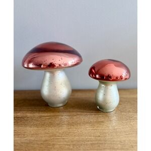 Anthropologie Park Hill collection Frosted Glass Forest Mushrooms
